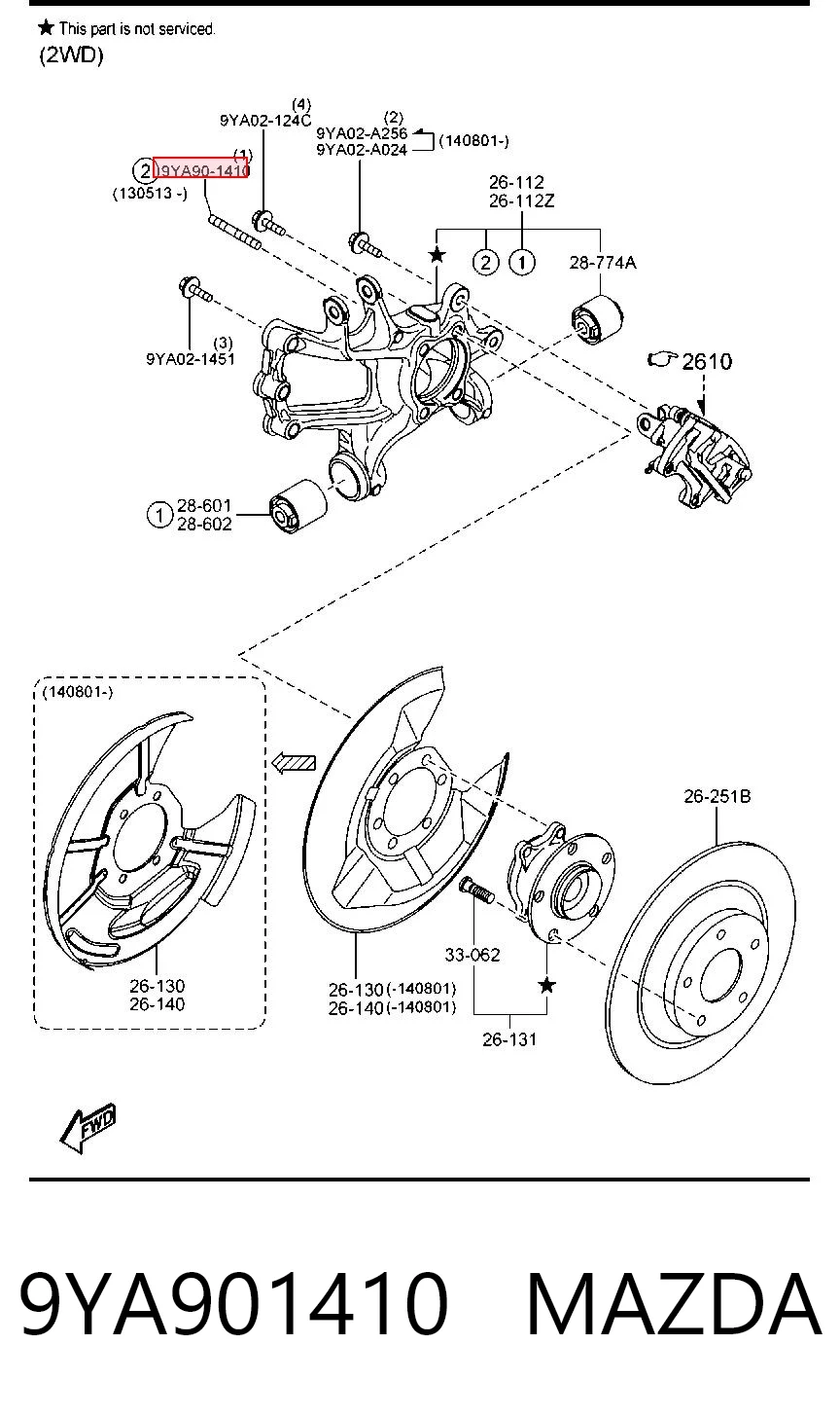 9YA901410 Mazda