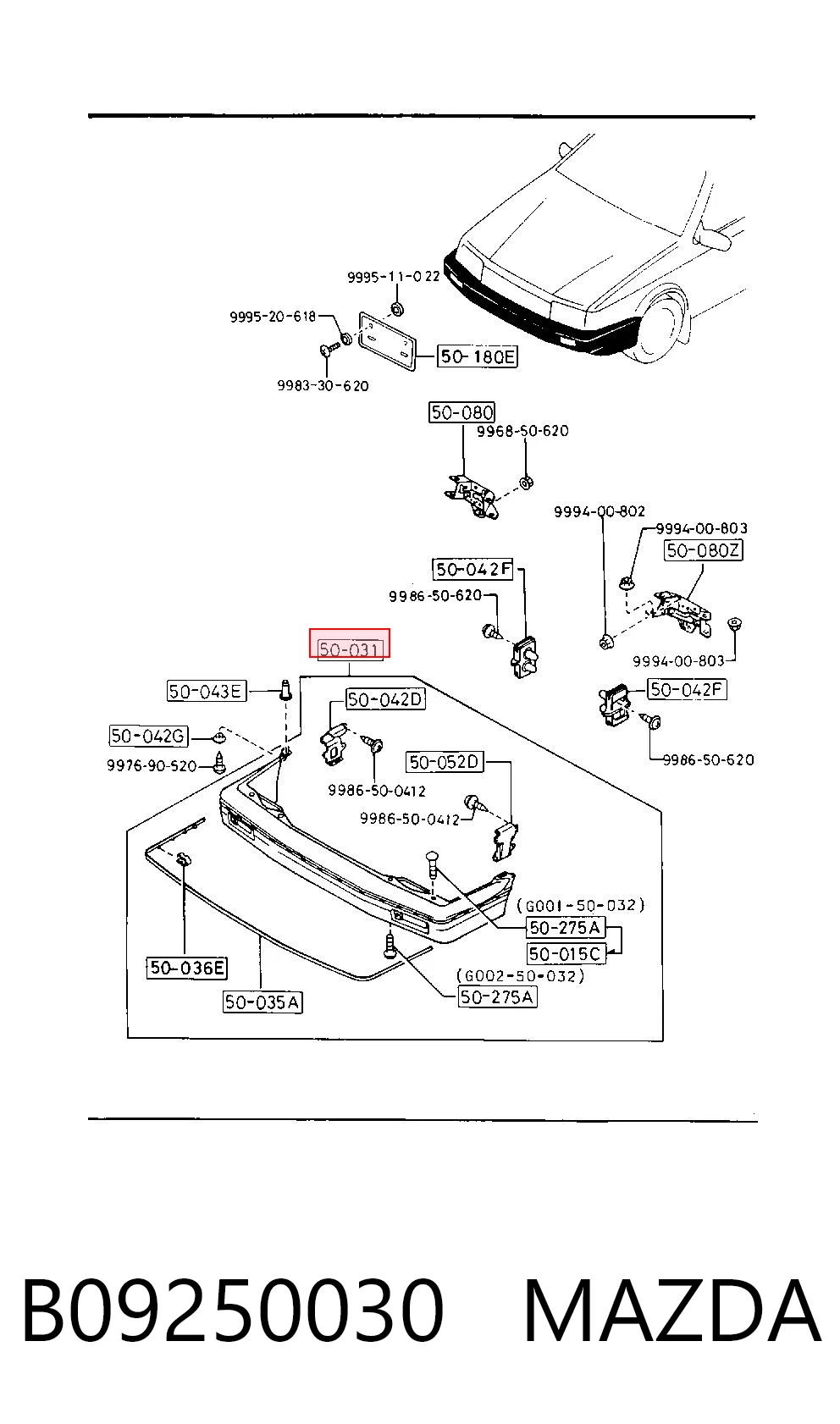Pára-choque dianteiro para Mazda 323 BF