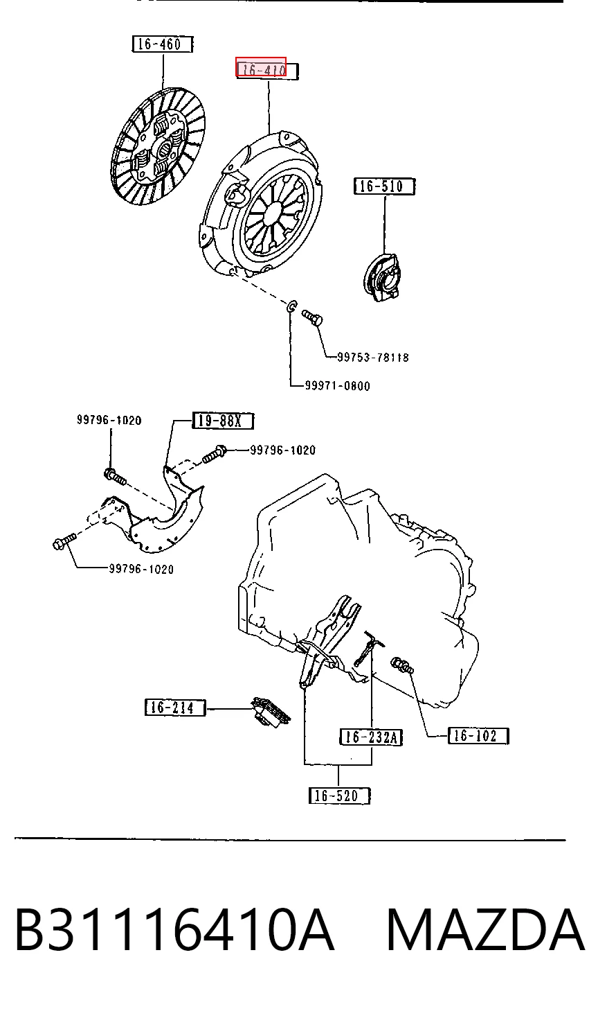 Cesta de embraiagem Mazda 323 IV BG ao melhor preço