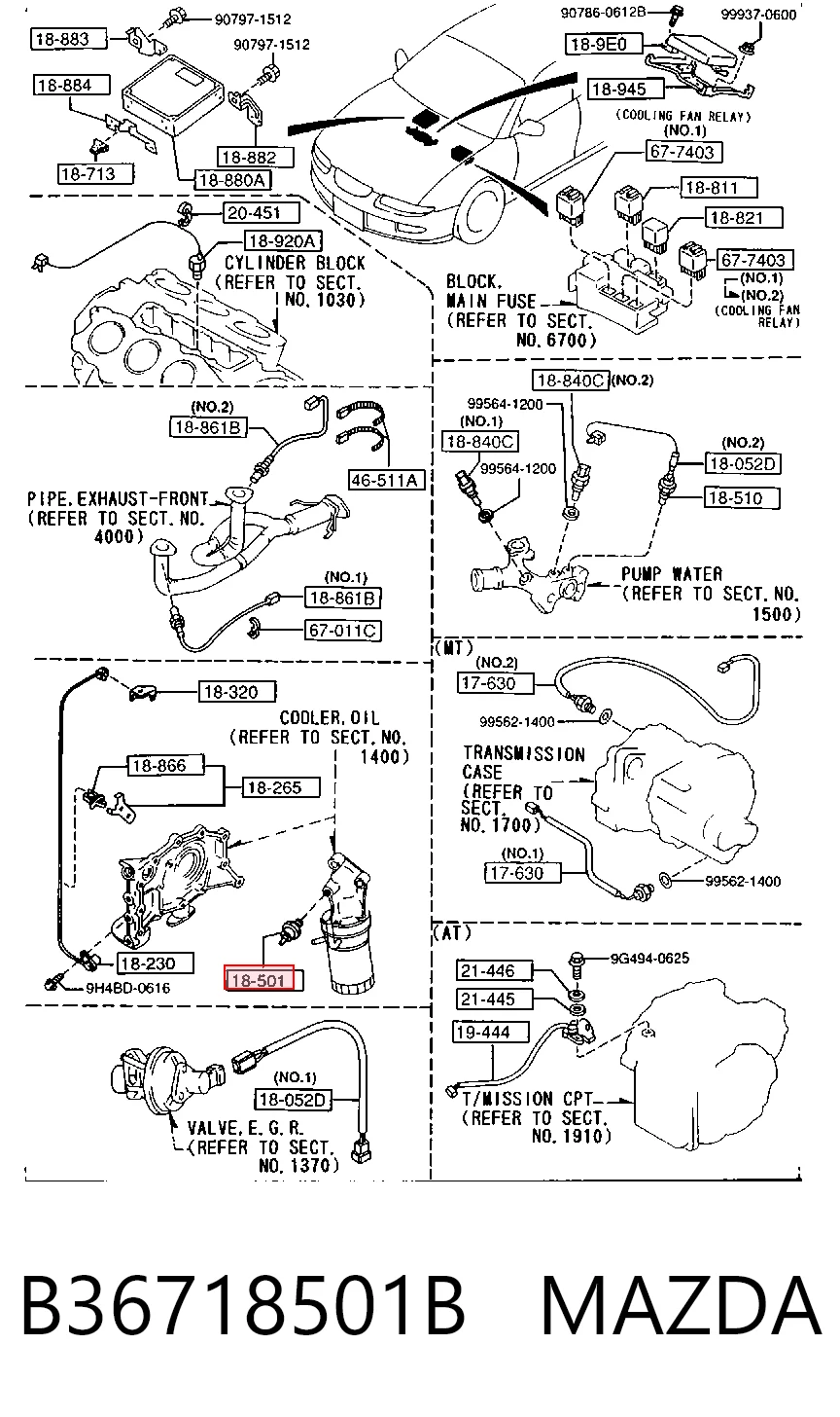 B36718501B Mazda
