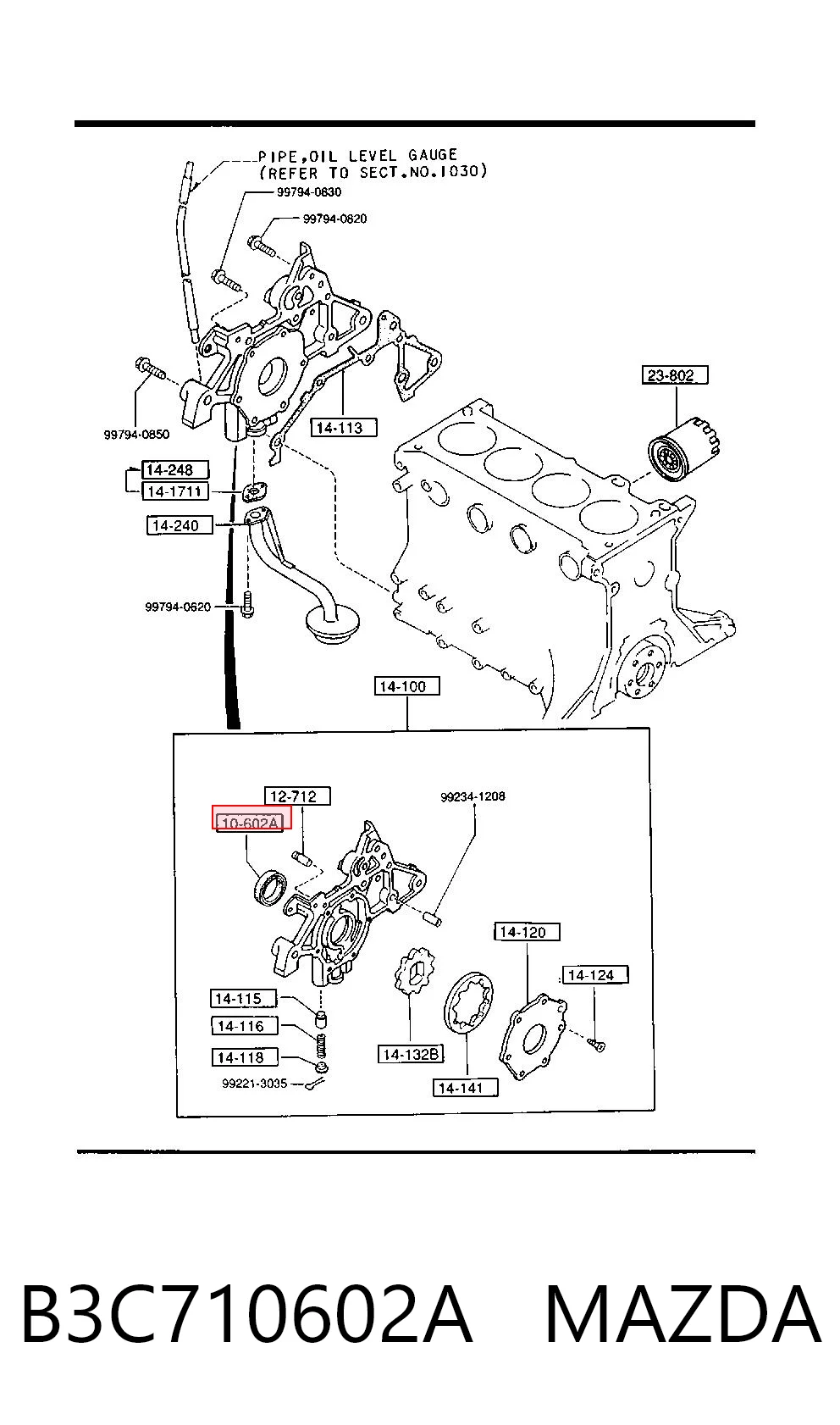 Vedação dianteira de cambota de motor para Mazda 323 F IV BG