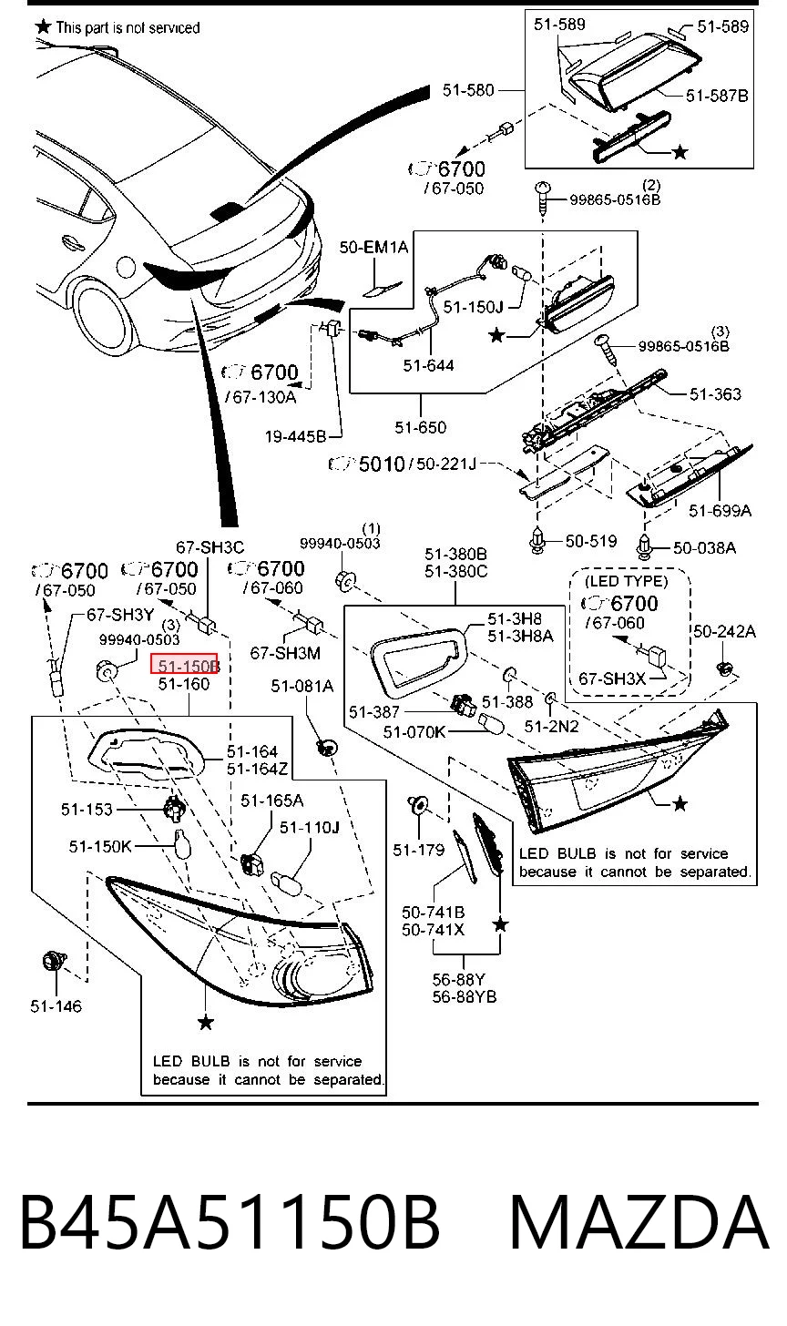 B45A51150B Mazda