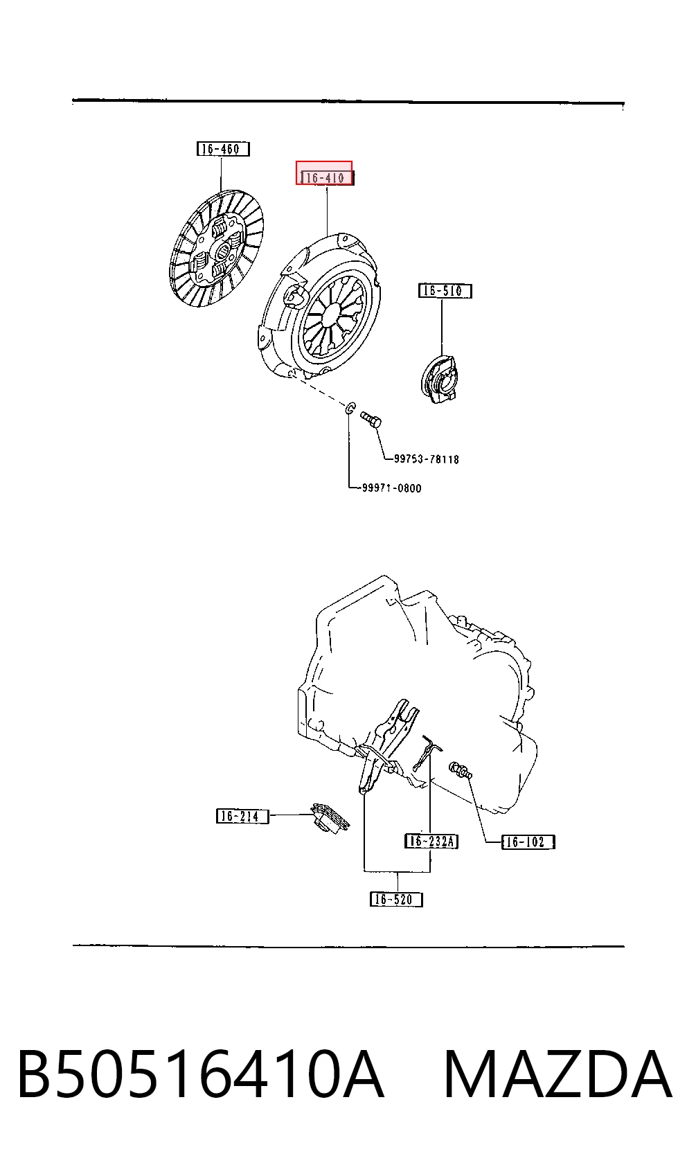 Cesta de embraiagem Mazda 323 III BF