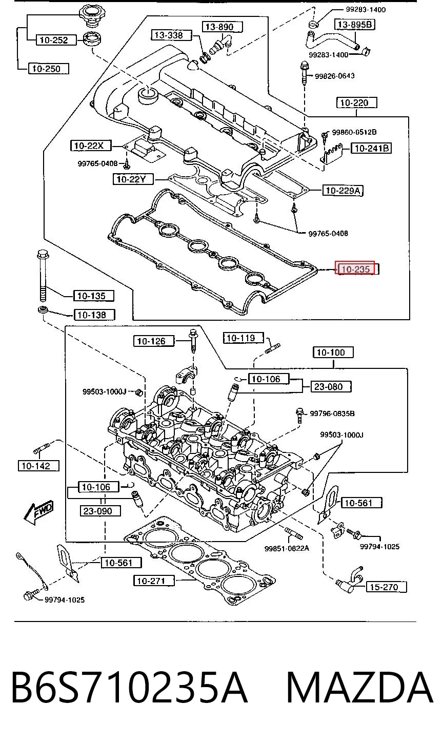 B6S710235A Mazda