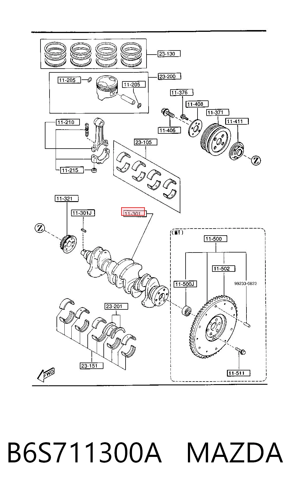 Cambota de motor Mazda 323 III BF ao melhor preço