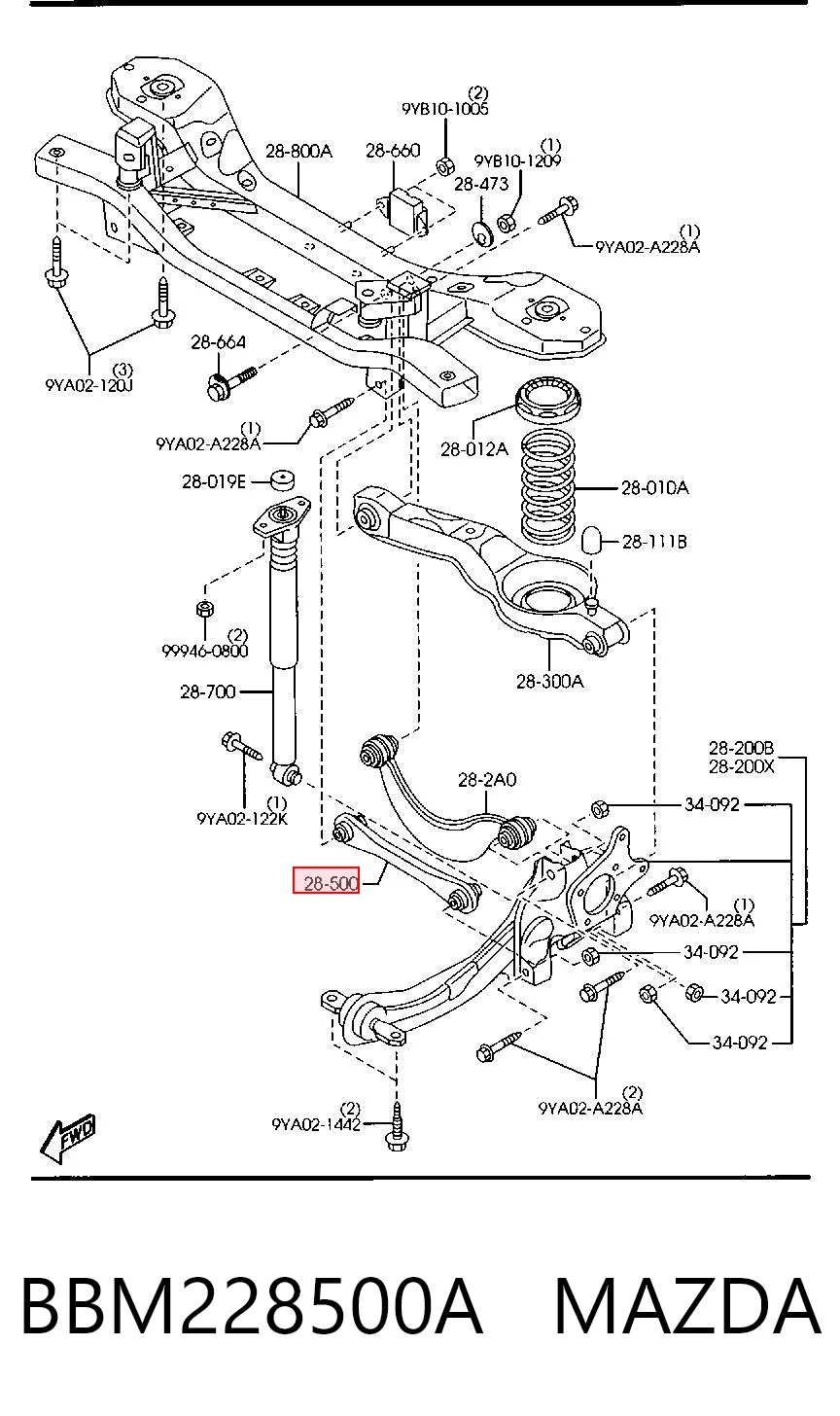 BBM228500A Mazda