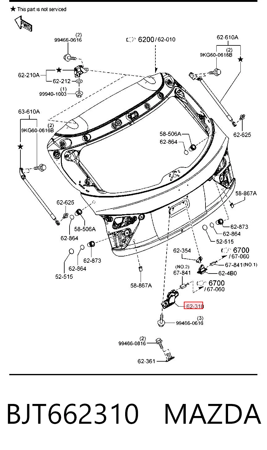  Fecho de tampa de porta-malas (de 3ª/5ª porta traseira) Mazda CX-5 I SUV (KE, GH) (2011 - 2017) I