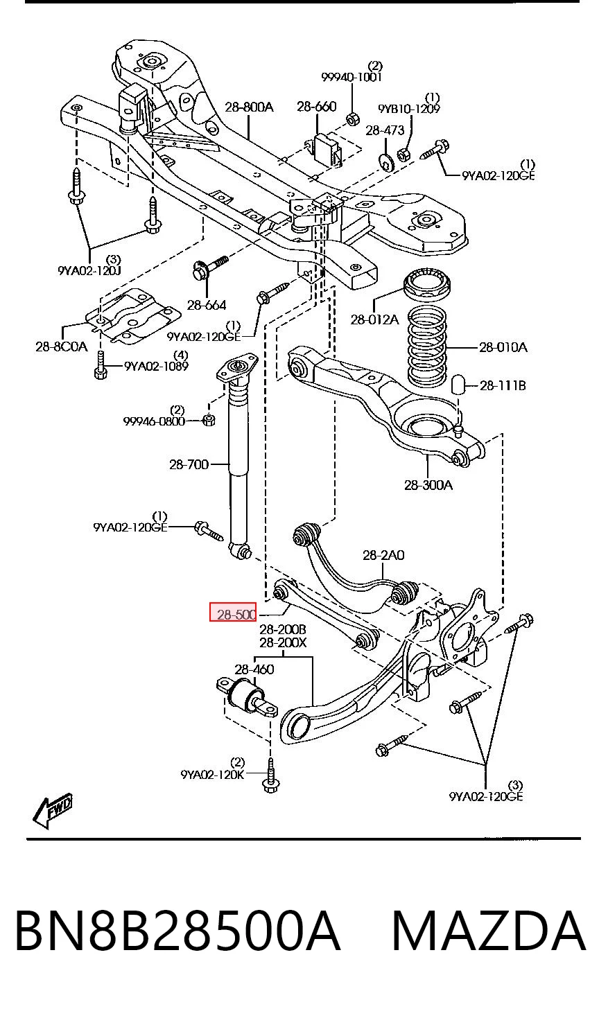 BN8B28500A Mazda