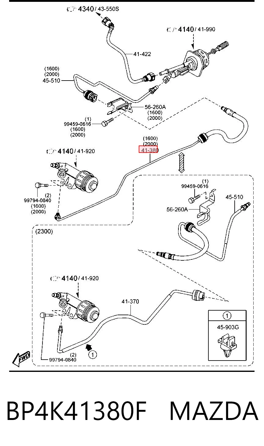 Mangueira de embraiagem para Mazda 3 BK12