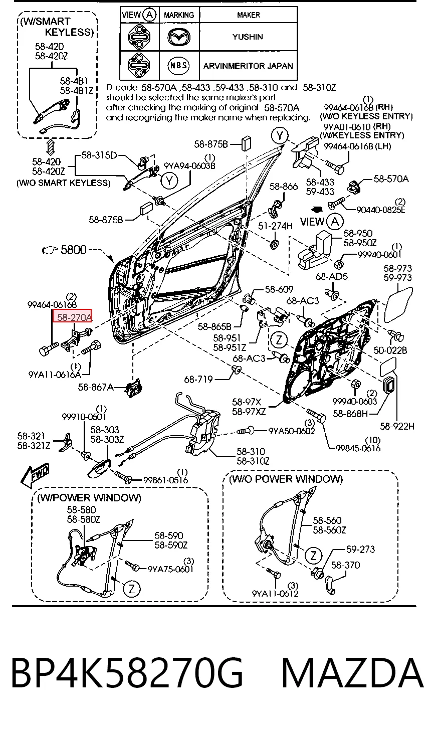 BP4K58270G Mazda