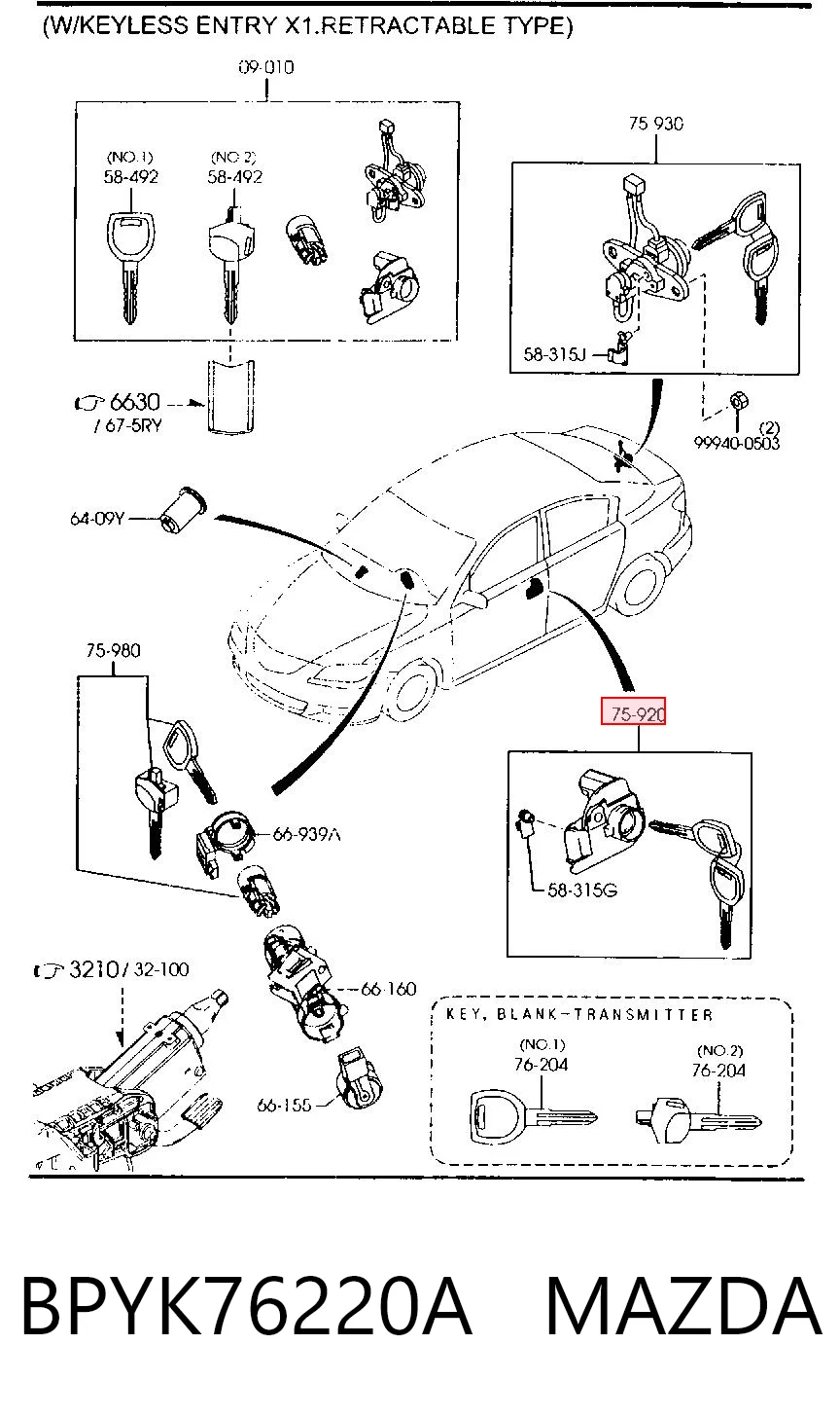 BPYK76220A Mazda
