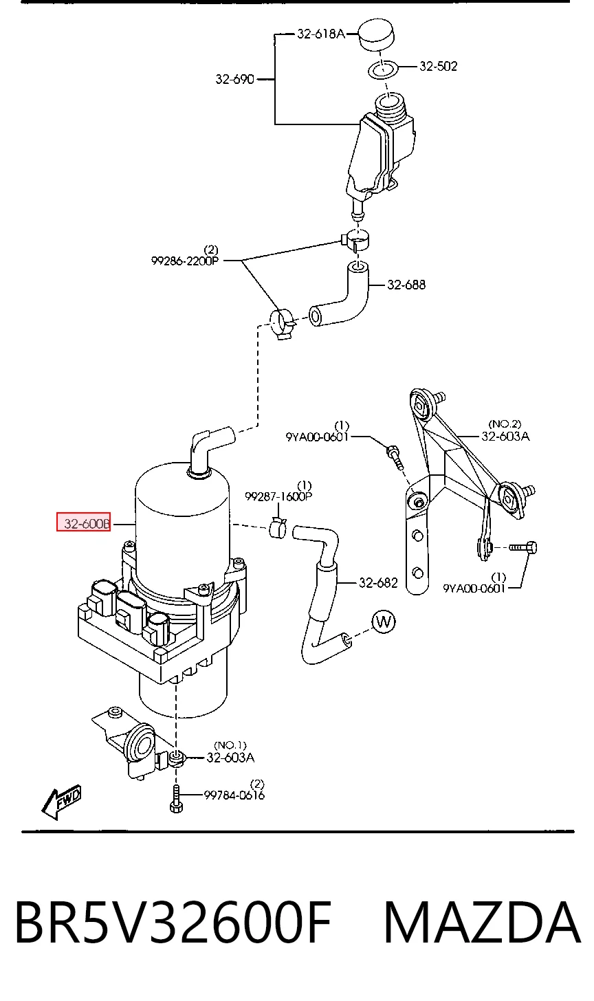 Bomba da Direção hidrâulica assistida para Mazda 5 I CR