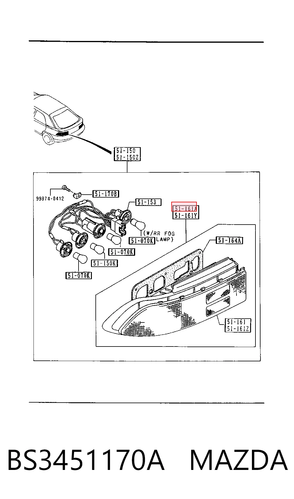 Lanterna traseira direita Mazda 323 IV BG ao melhor preço