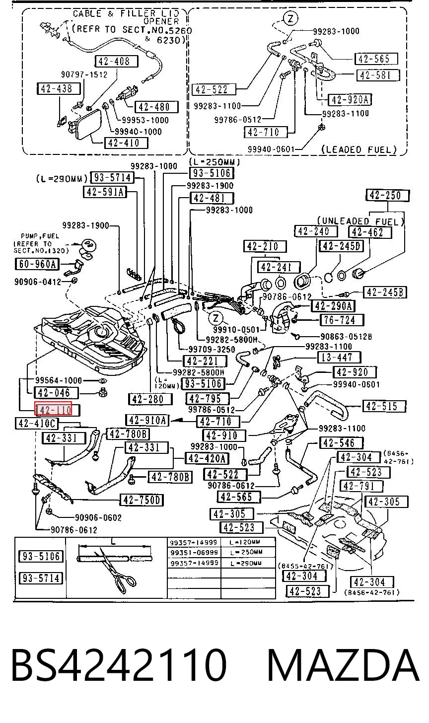 Tanque de combustível Mazda 323 IV BG ao melhor preço