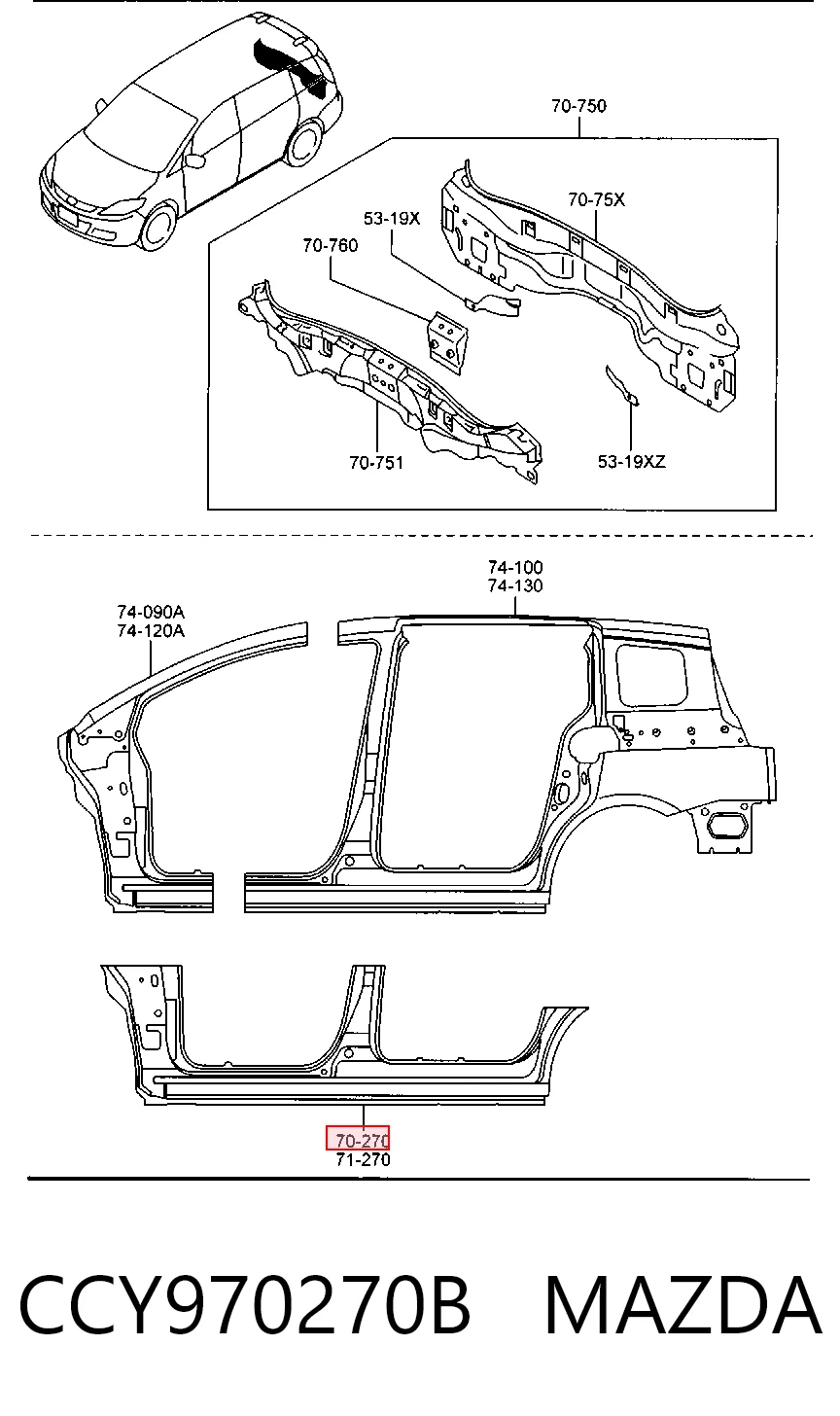 Acesso externo direito Mazda 5 I CR ao melhor preço