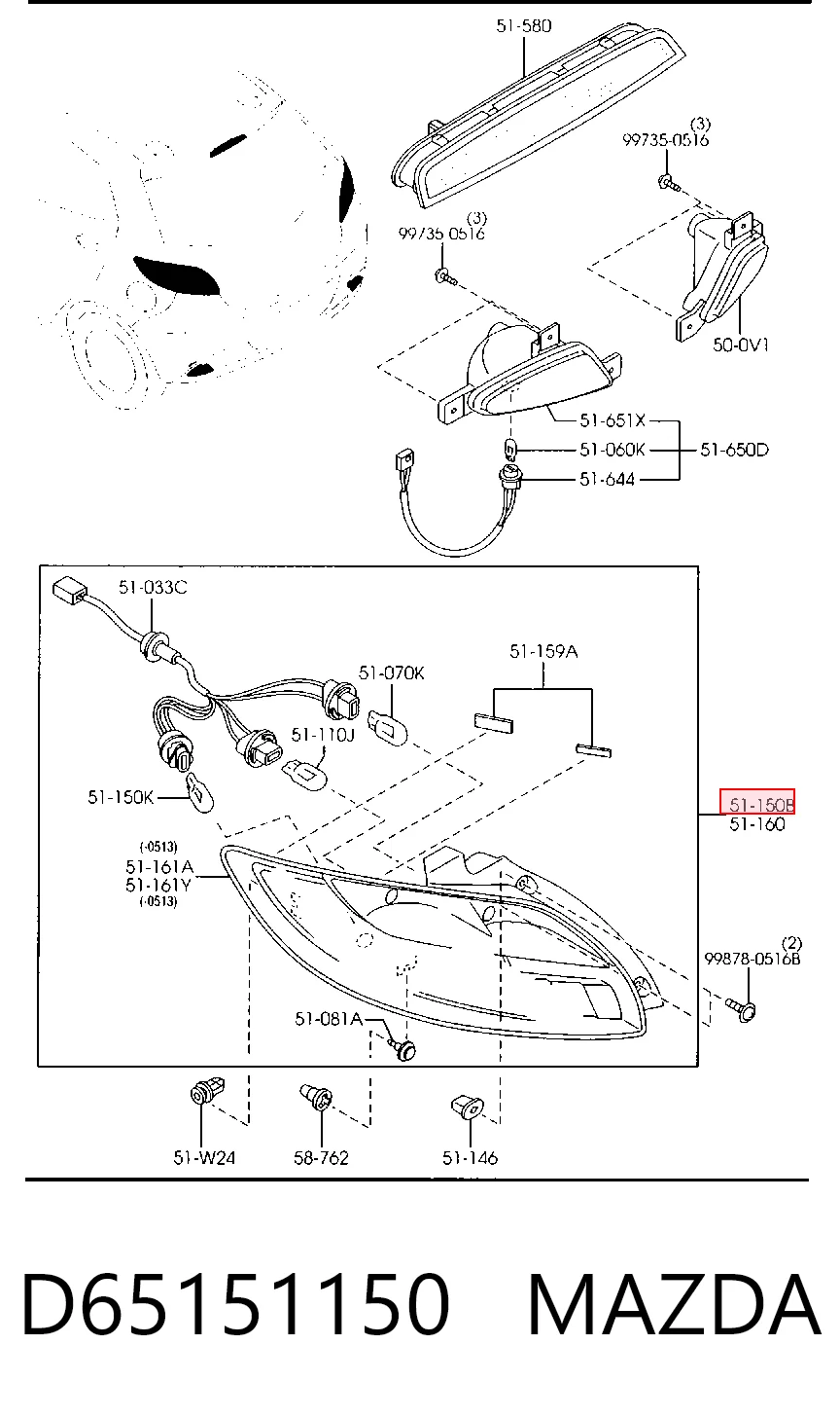  Lanterna traseira direita Mazda 2 II hatchback (DE) (2007 - 2014) II