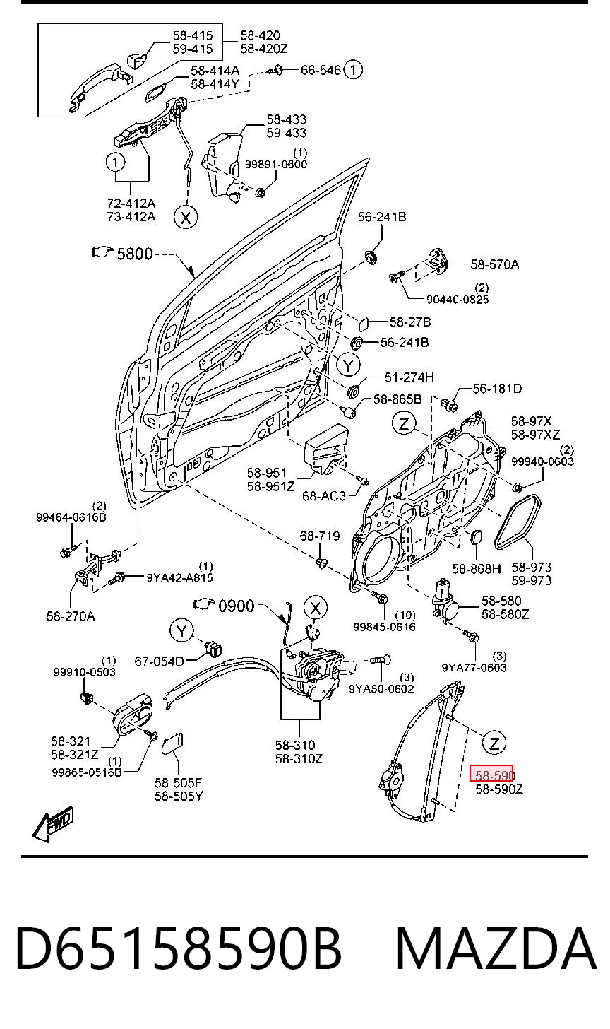 D65158590B Mazda