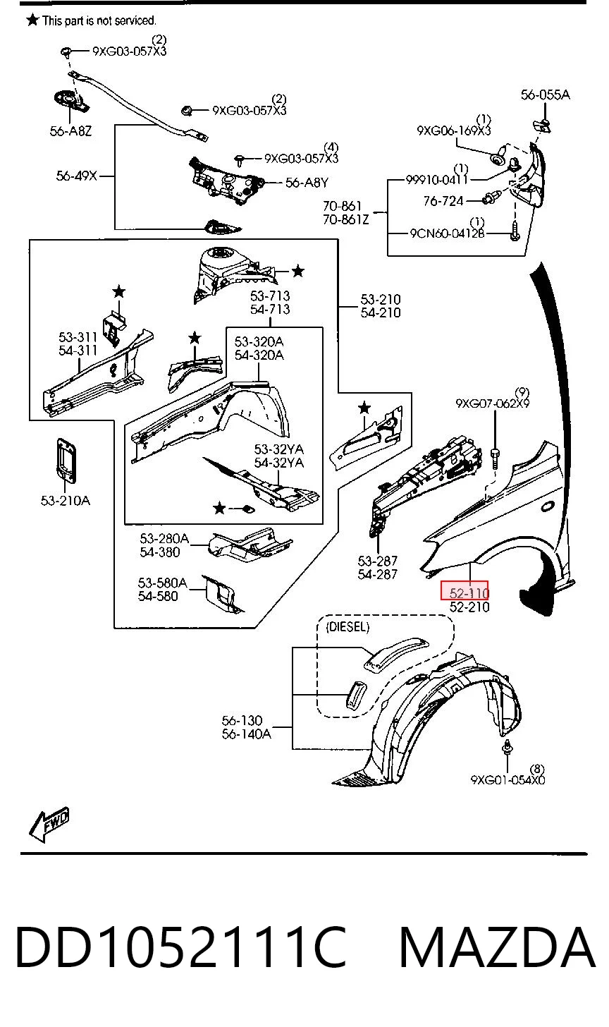 Compre Pára-lama dianteiro direito Mazda 2 1