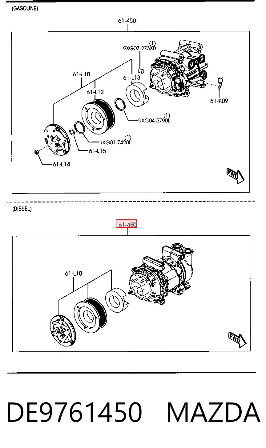 Compressor de aparelho de ar condicionado para Ford Fiesta 