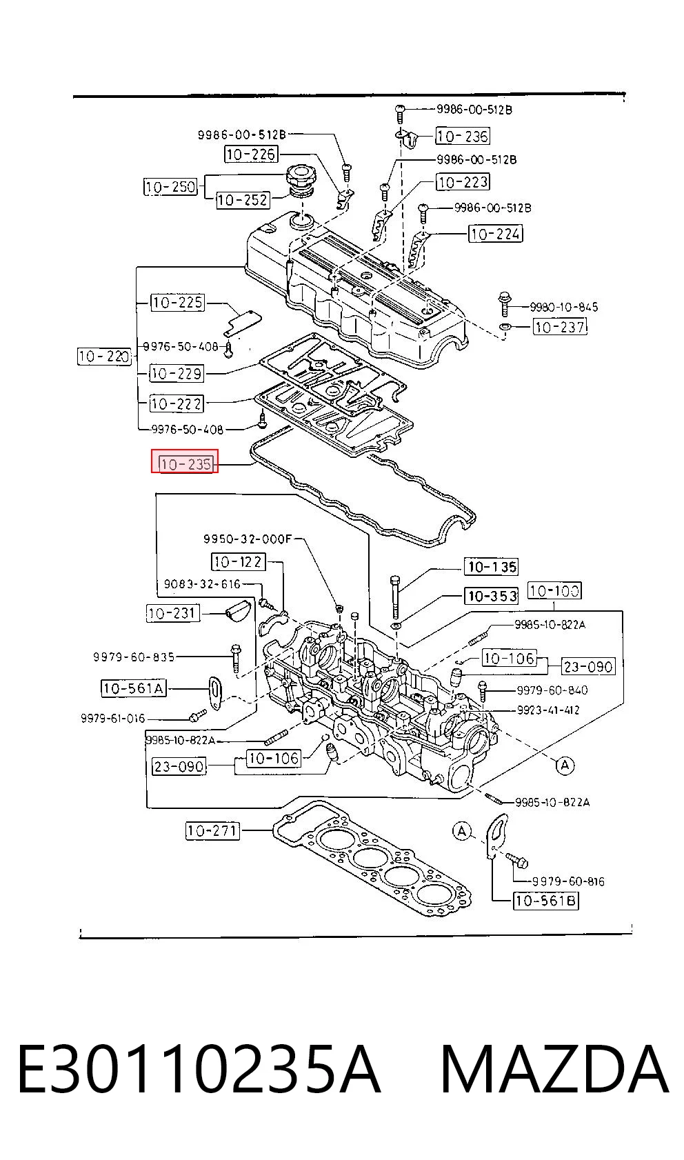 Vedante de tampa de válvulas de motor Mazda 323 preço, a partir de 5,53 USD