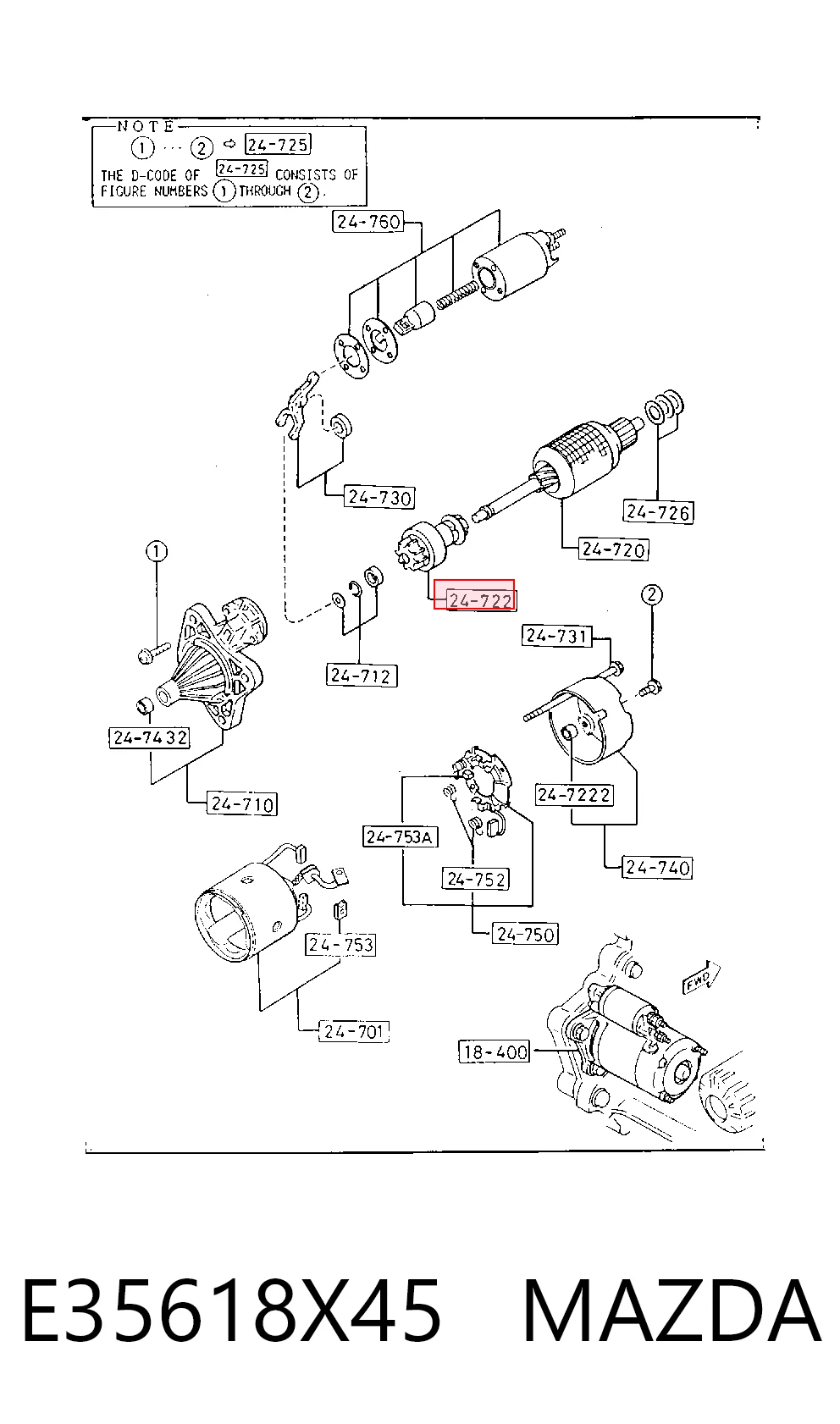 Roda-livre do motor de arranco para Suzuki Swift AA