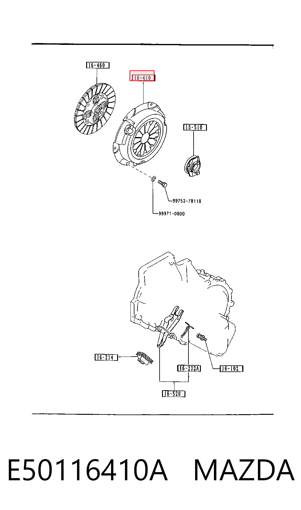 Cesta de embraiagem Mazda 323 III BF