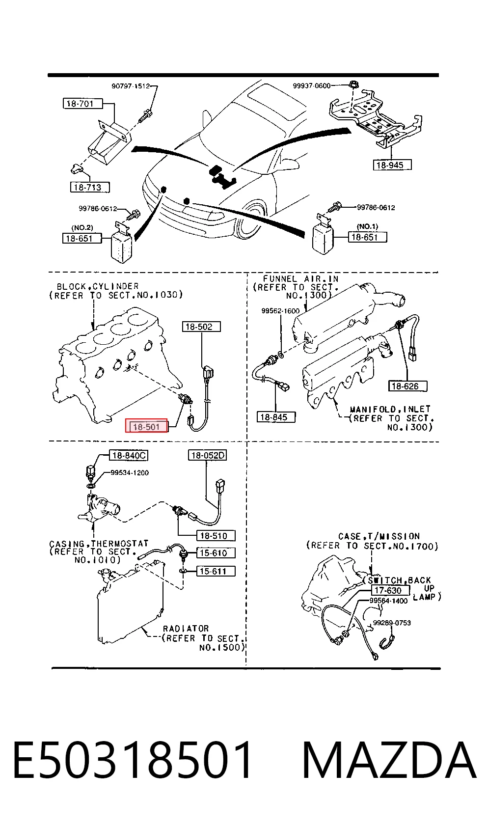 Sensor de pressão de óleo para Daihatsu Terios J2