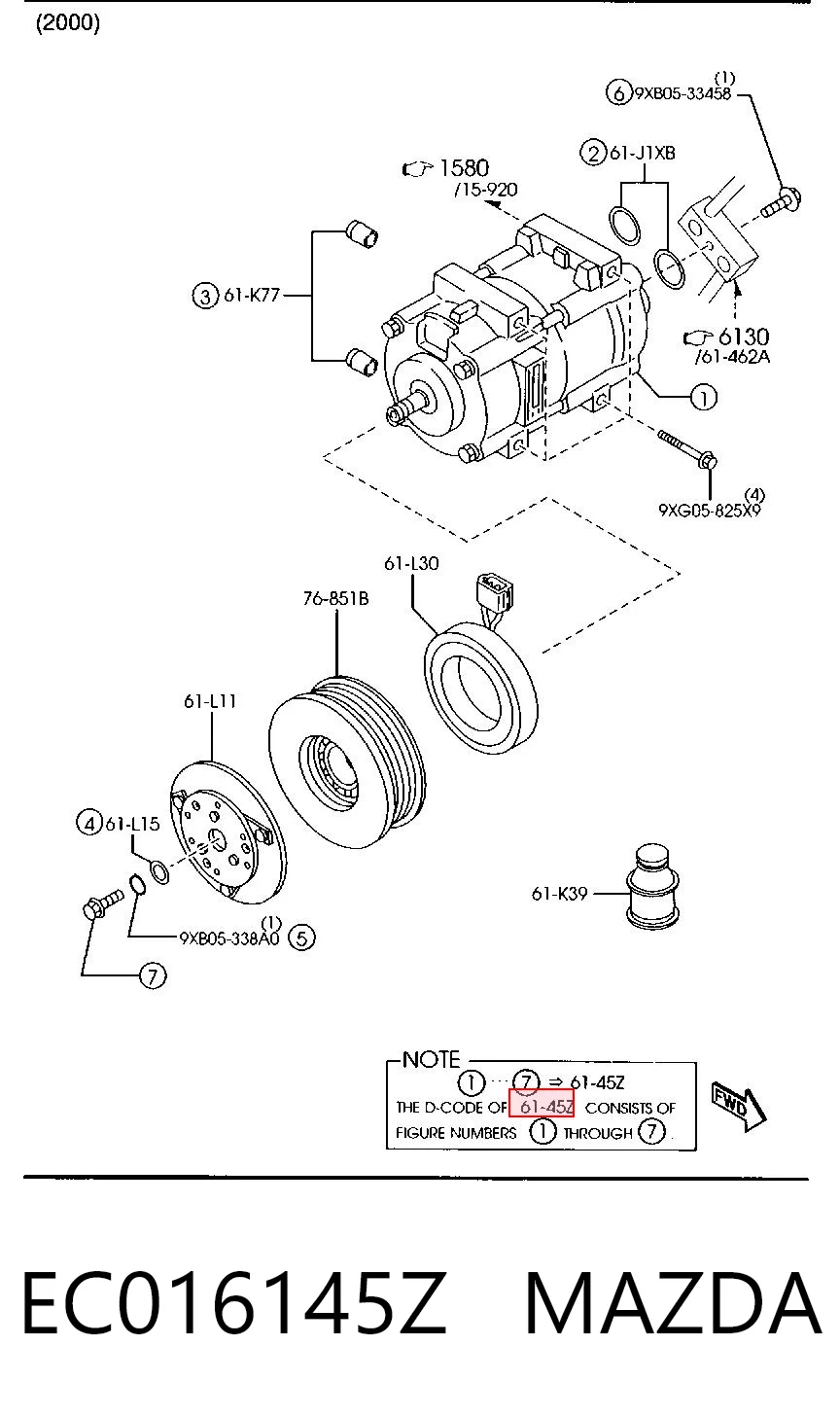 Compressor de aparelho de ar condicionado para Ford Maverick II 1N2