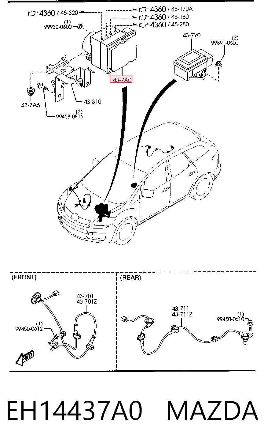 Unidade hidráulico de controlo ABS para Mazda CX-7  ER