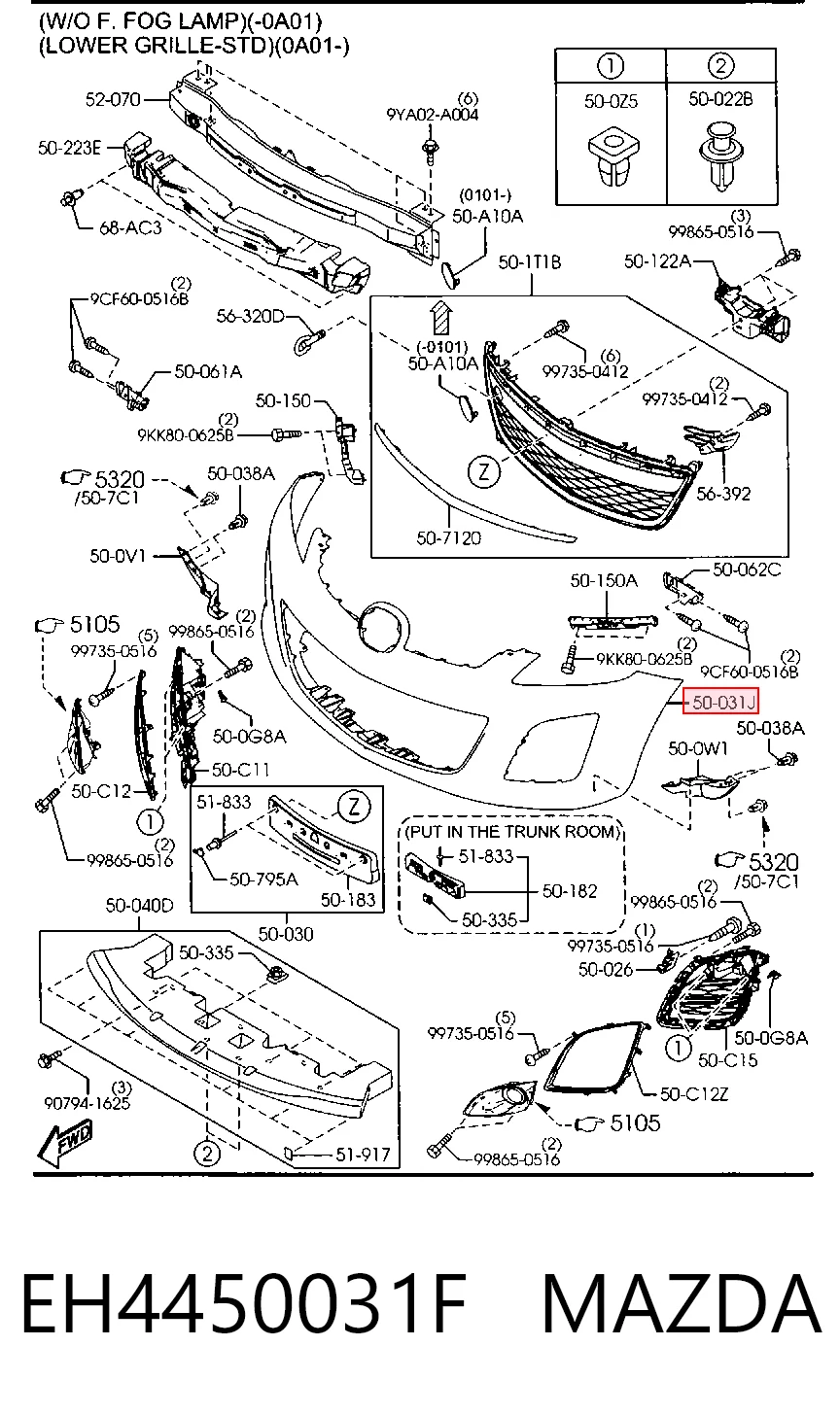 Pára-choque dianteiro para Mazda CX-7  ER