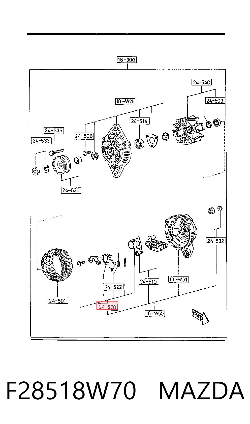 F28518W70 Mazda