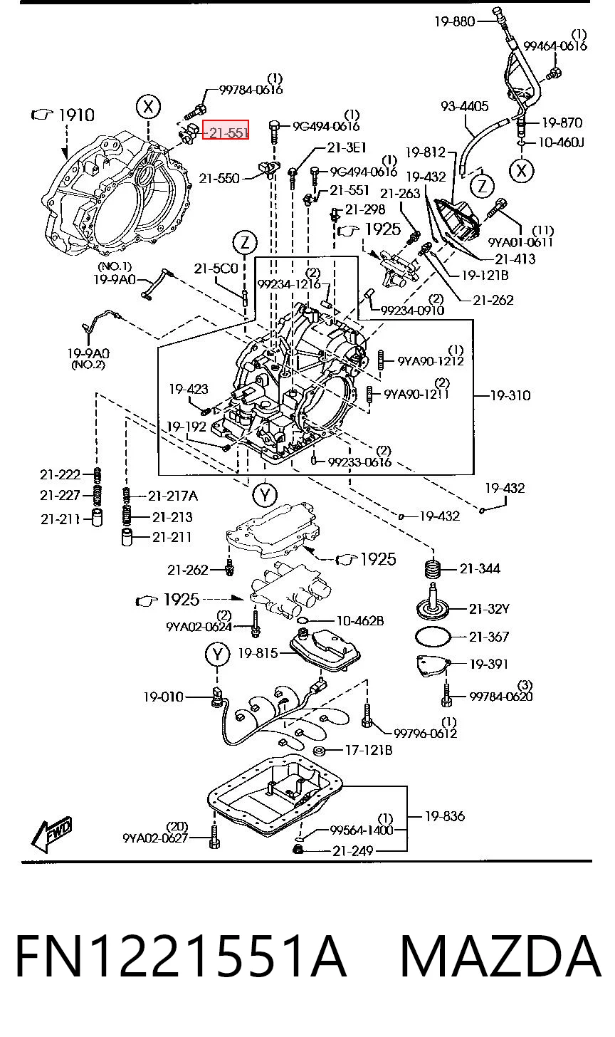 FN1221551A Mazda Sensor de velocidade