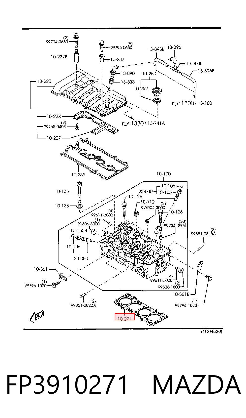 Vedante de cabeça de motor (CBC) FS0110271 Tong Hong
