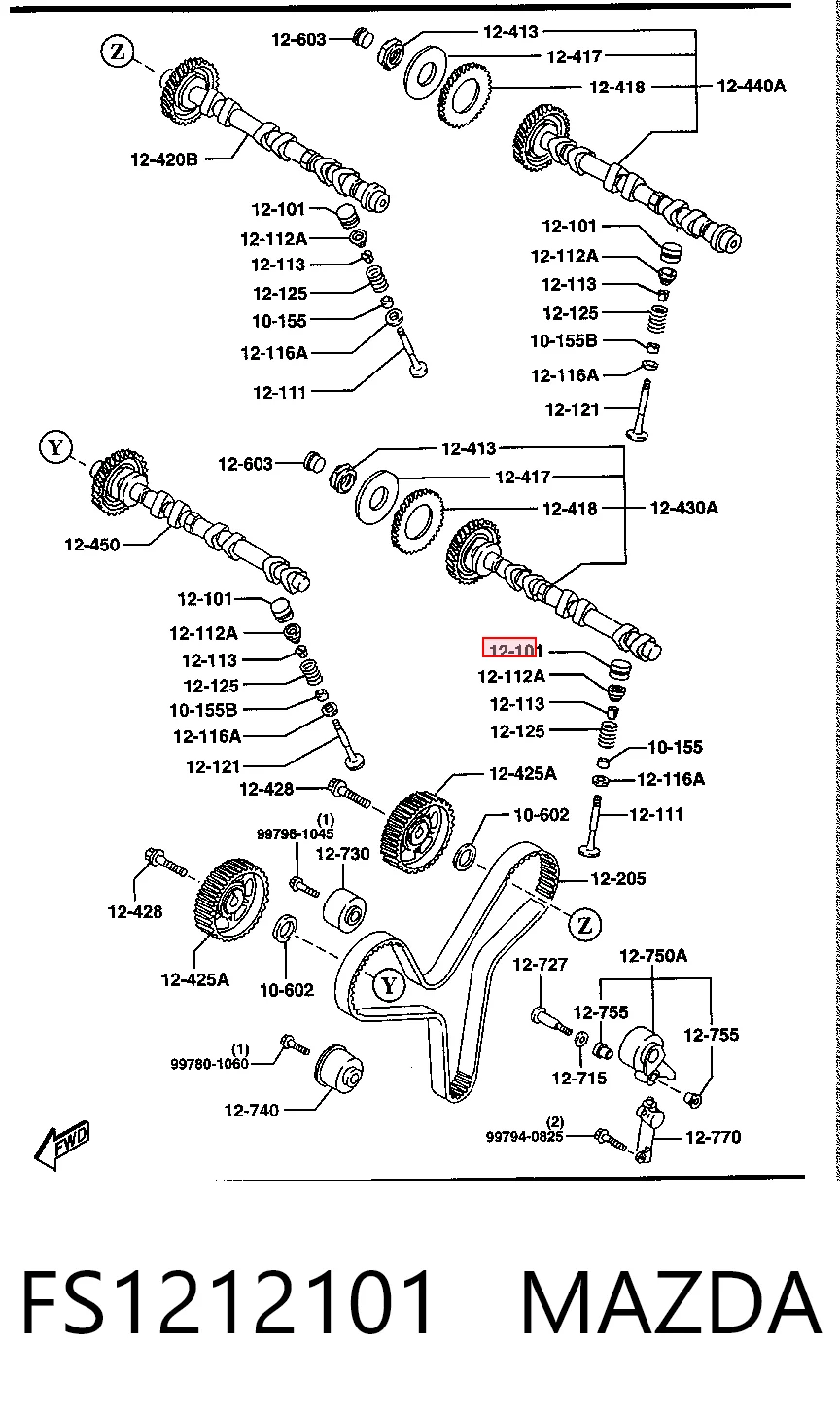 Compensador hidrâulico (empurrador hidrâulico), empurrador de válvulas Mazda 323 III BF