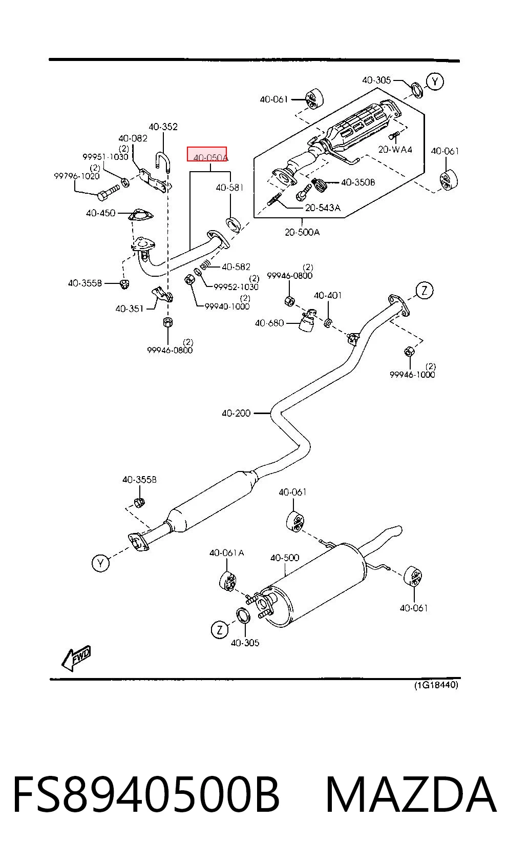 Silenciador, parte traseira para Mazda 626 V GF