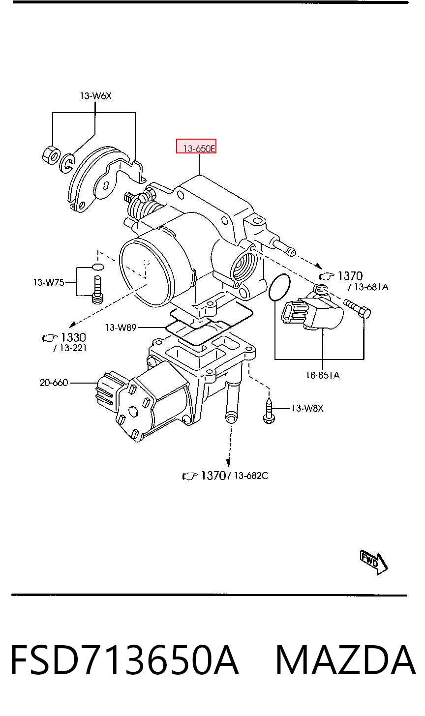 Válvula de borboleta montada para Mazda 323 BJ