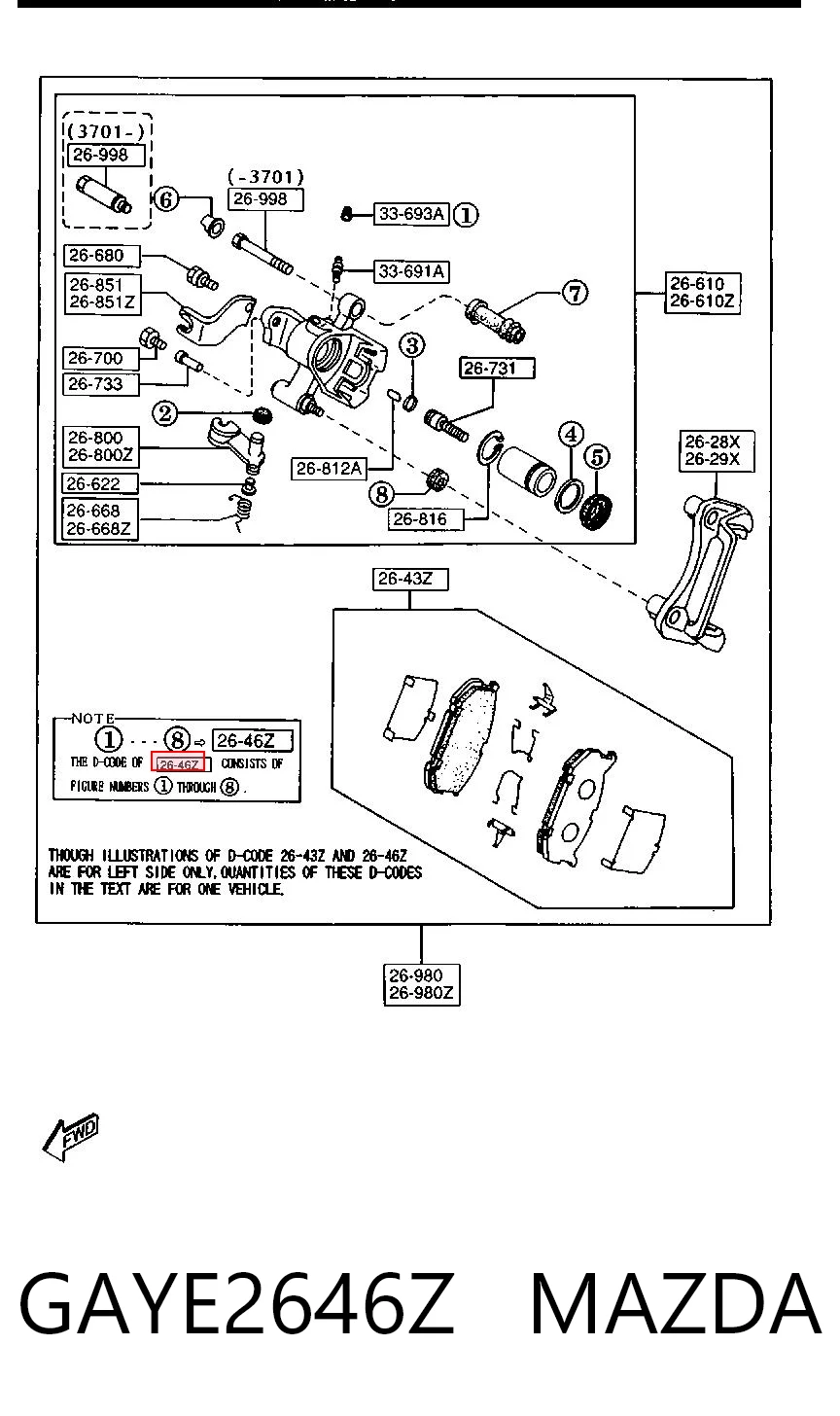 Kit de reparação de suporte do freio traseiro Suzuki Baleno  EG ao melhor preço