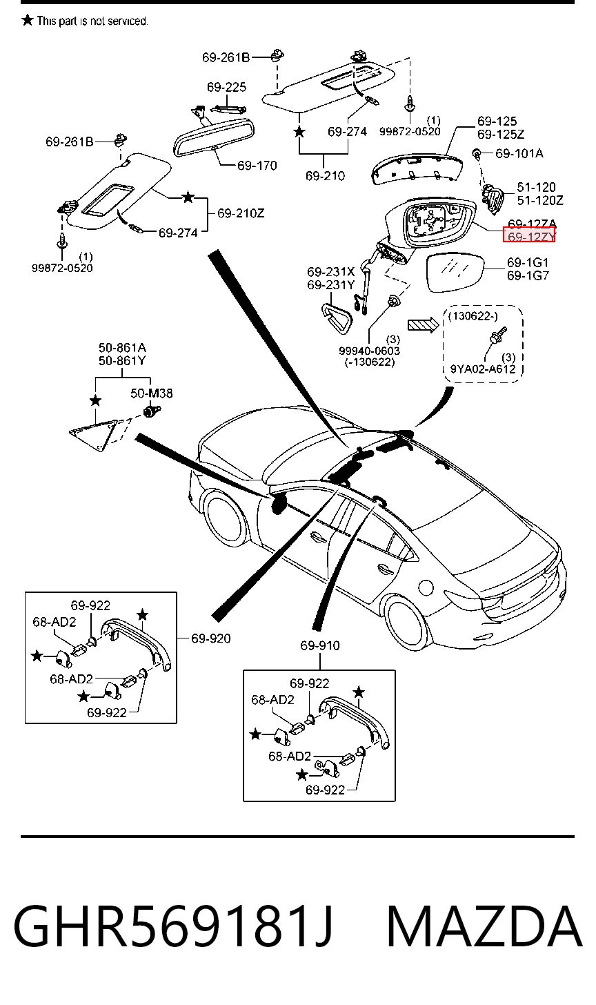Espelho de retrovisão esquerdo Mazda 6 GJ, GL ao melhor preço