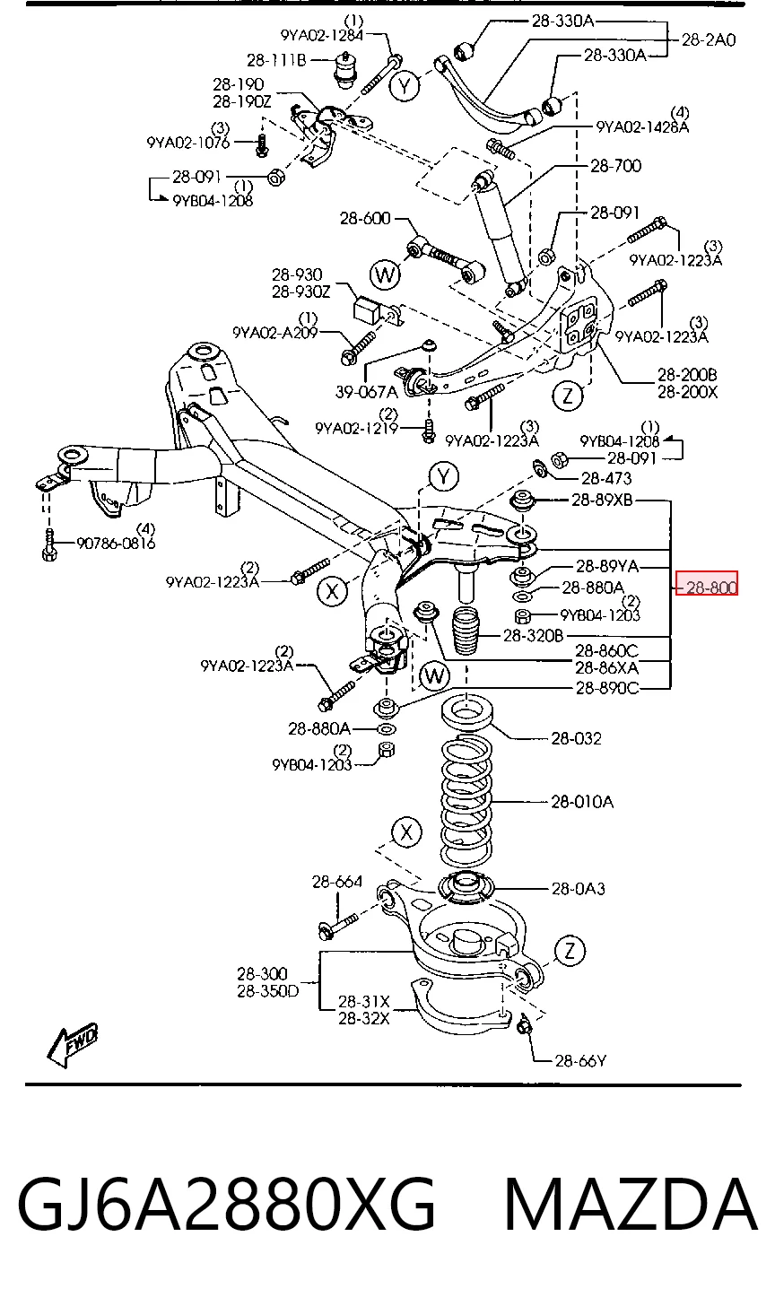 Compre Viga de suspensão traseira (plataforma veicular) Mazda 6 