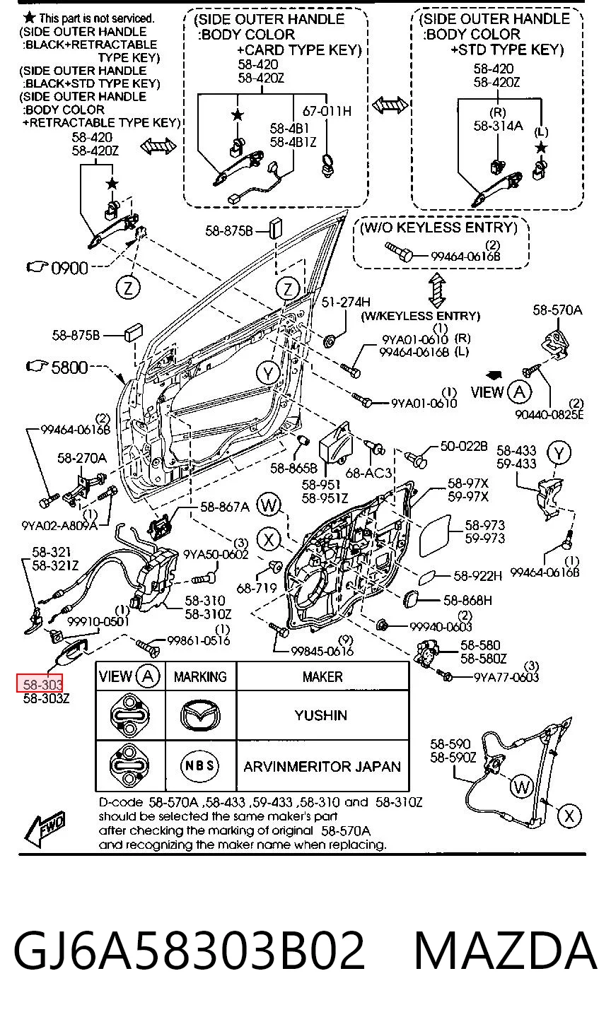 GJ6A58303B02 Mazda