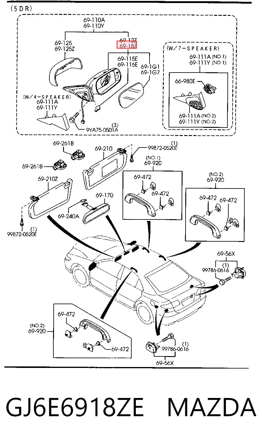 Compre Espelho de retrovisão esquerdo Mazda 6 