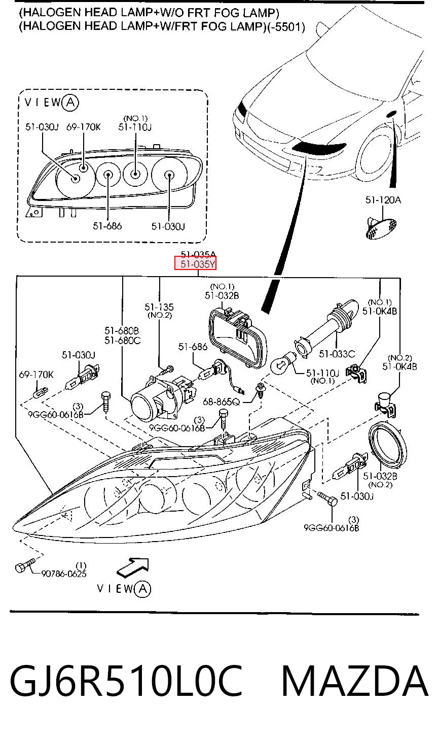 Compre Luz esquerda Mazda 6 