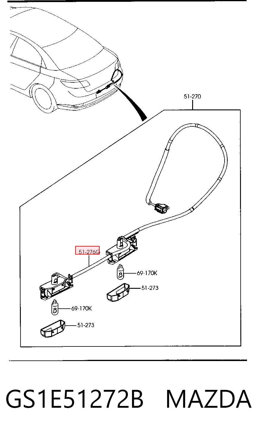 Lanterna da luz de fundo de matrícula traseira Mazda 6  GH ao melhor preço