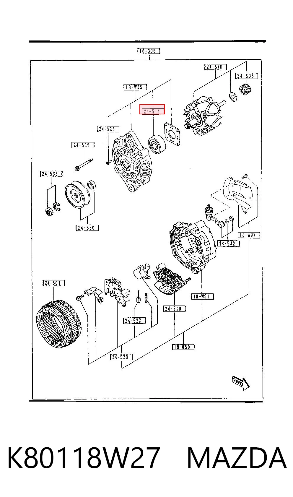 K80118W27 Mazda