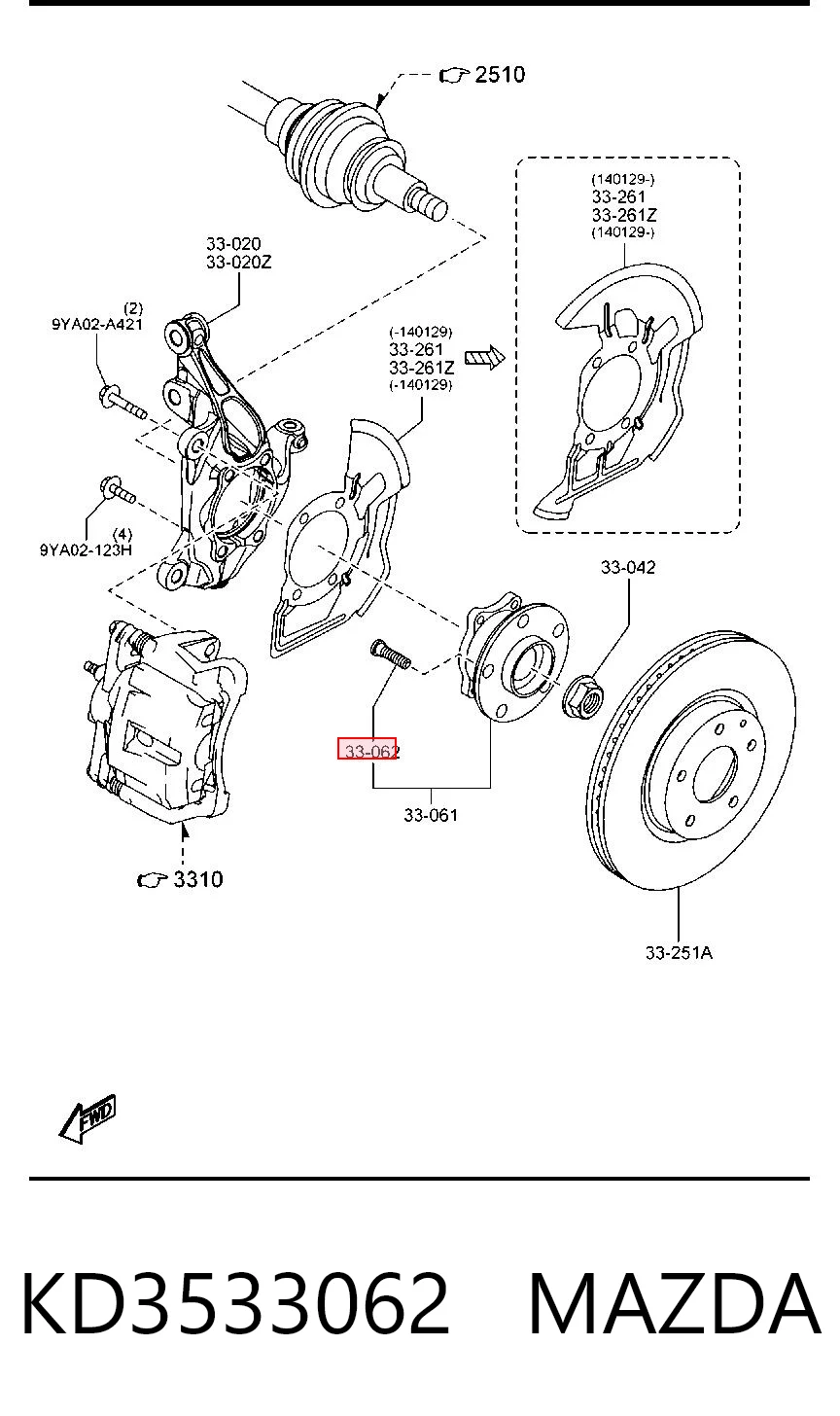 Parafuso de roda para Ford Mondeo II BFP
