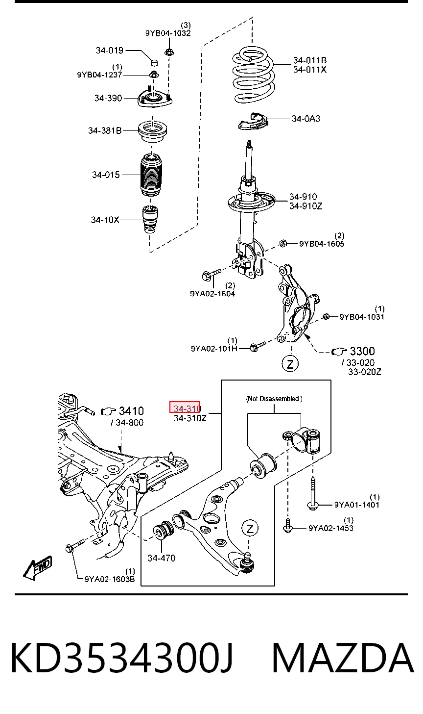 KD3534300J Mazda