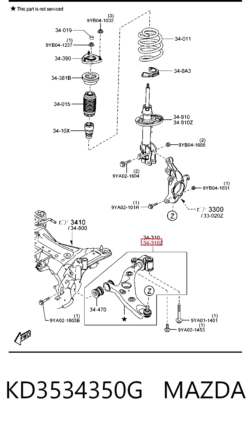 KD3534350G Mazda