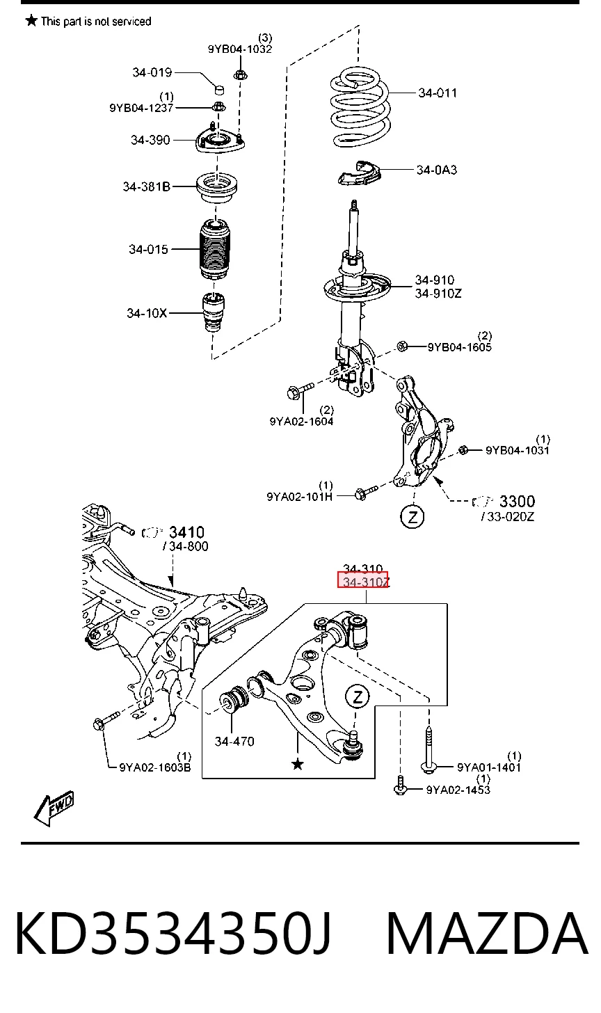 KD3534350J Mazda