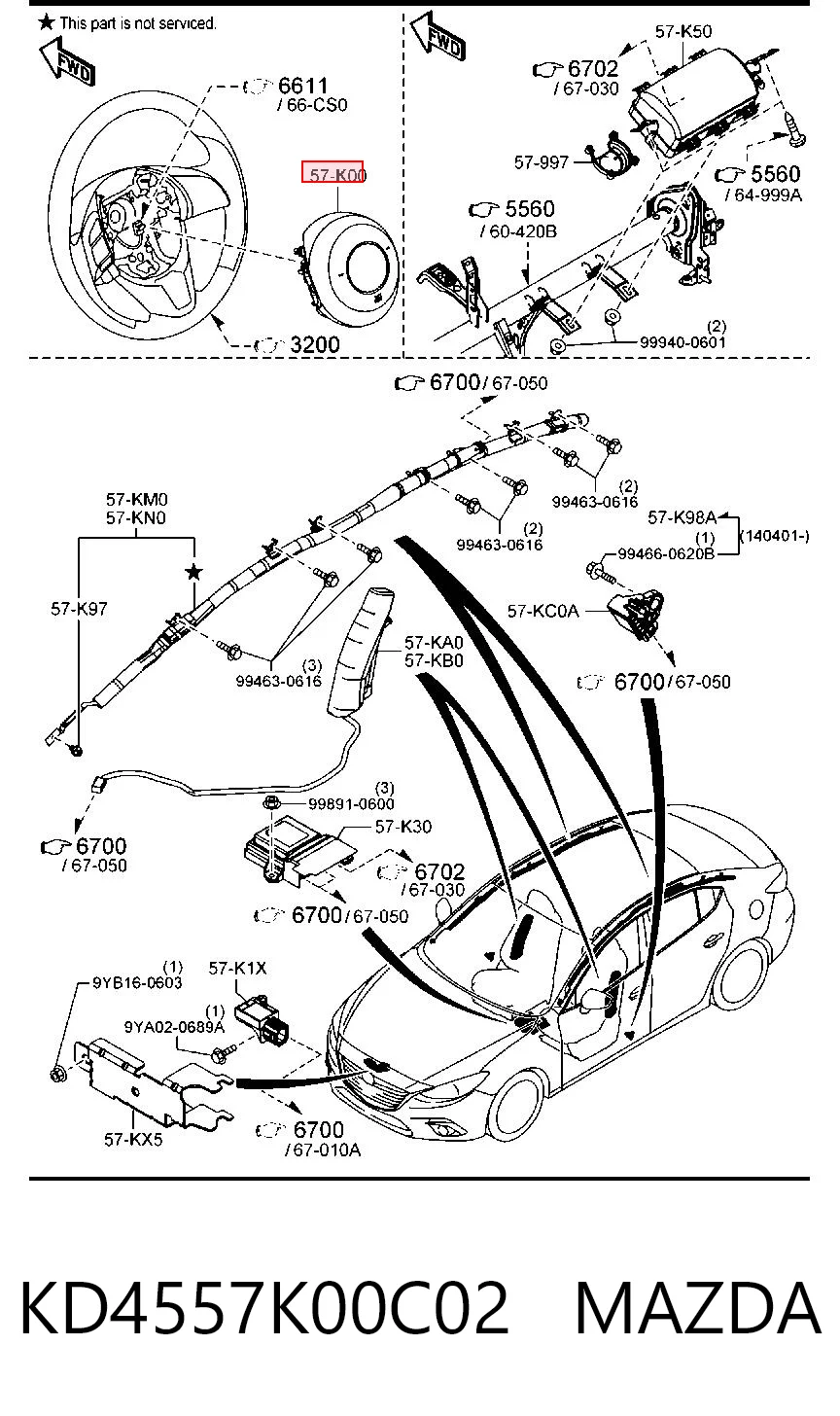 KD4557K00C02 Mazda