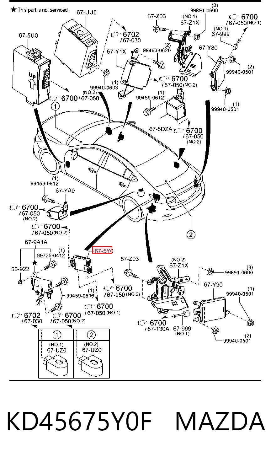Unidade de conforto para Mazda 6  GJ, GL